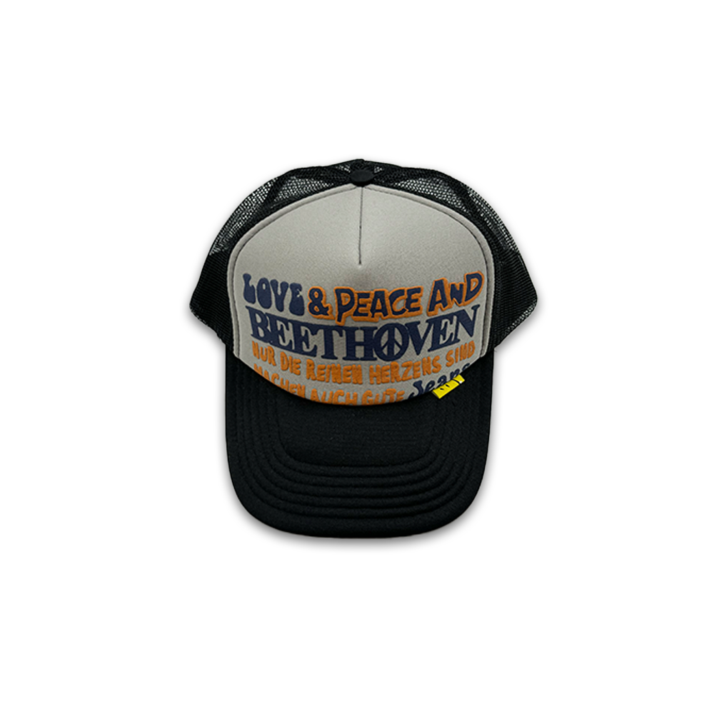 Kapital Love & Peace And Beethoven Track Cap 'Grey/Black'