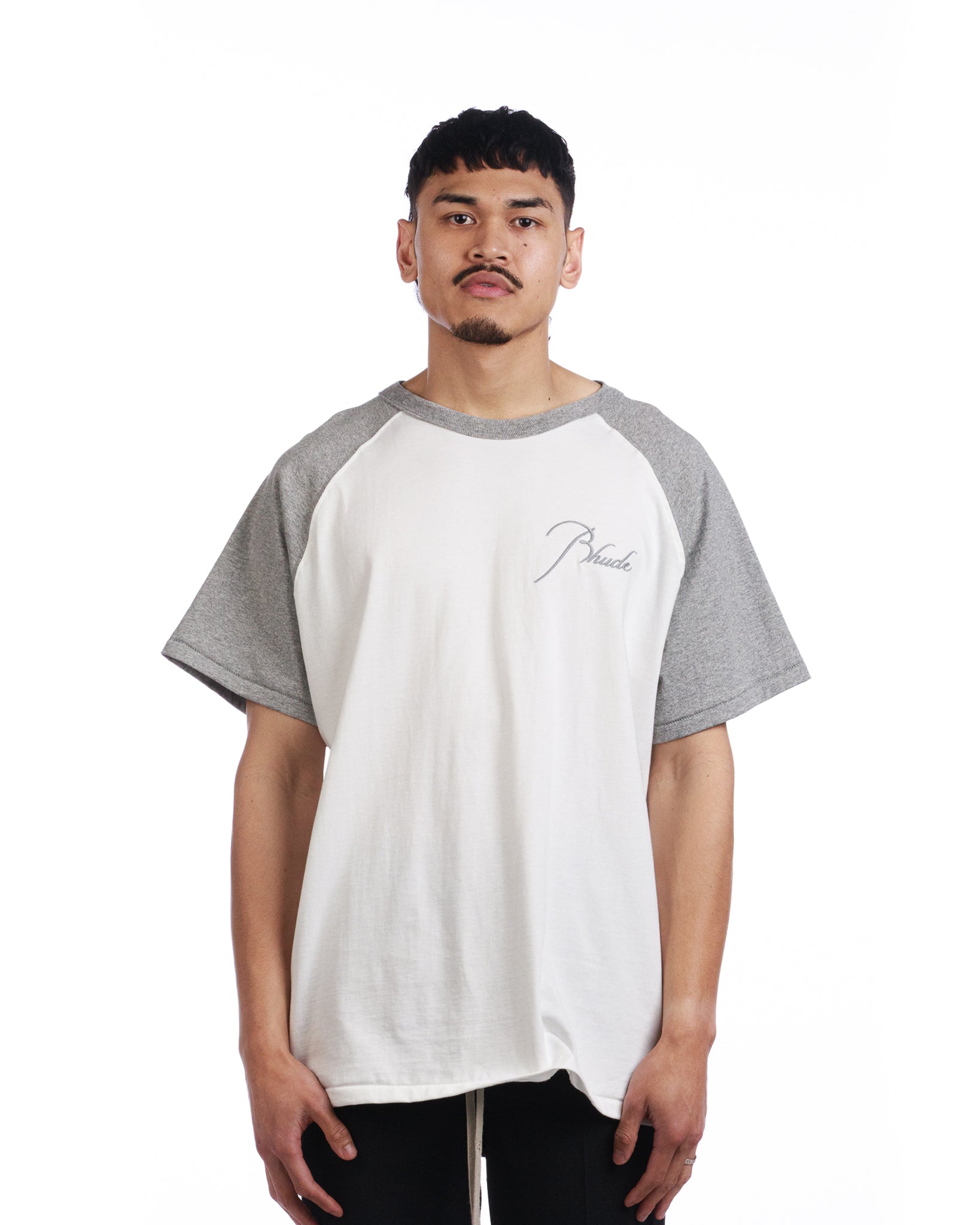 Rhude Raglan Logo T-Shirt 'Grey'