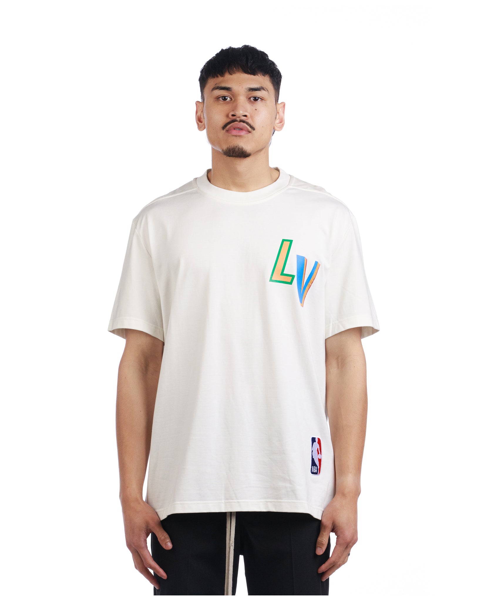 Louis Vuitton Louis Vuitton NBA Basketball Embroidered White T-shirt
