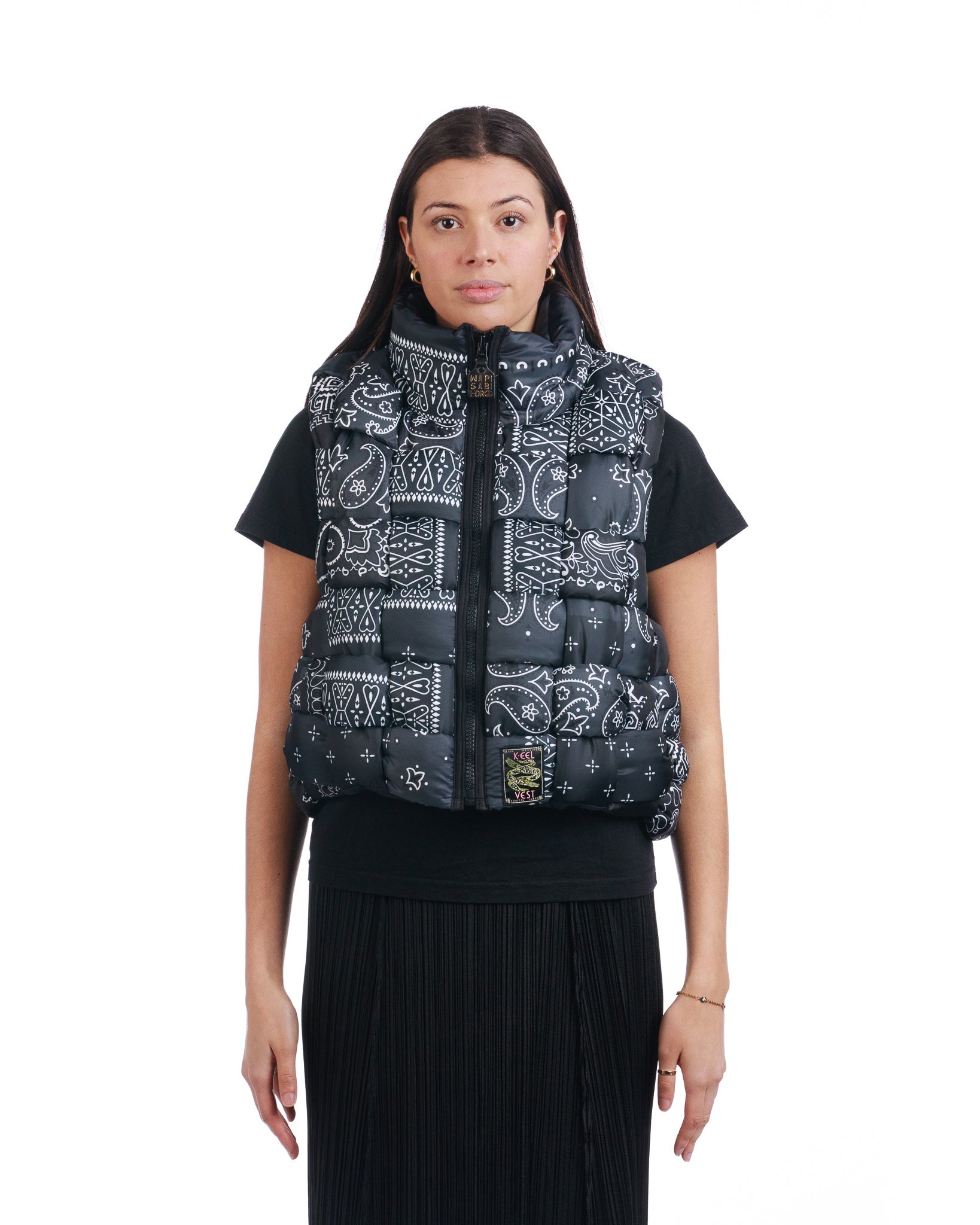 Kapital Women's Bandana Transfer Nylon Diet Keel Weaving Vest