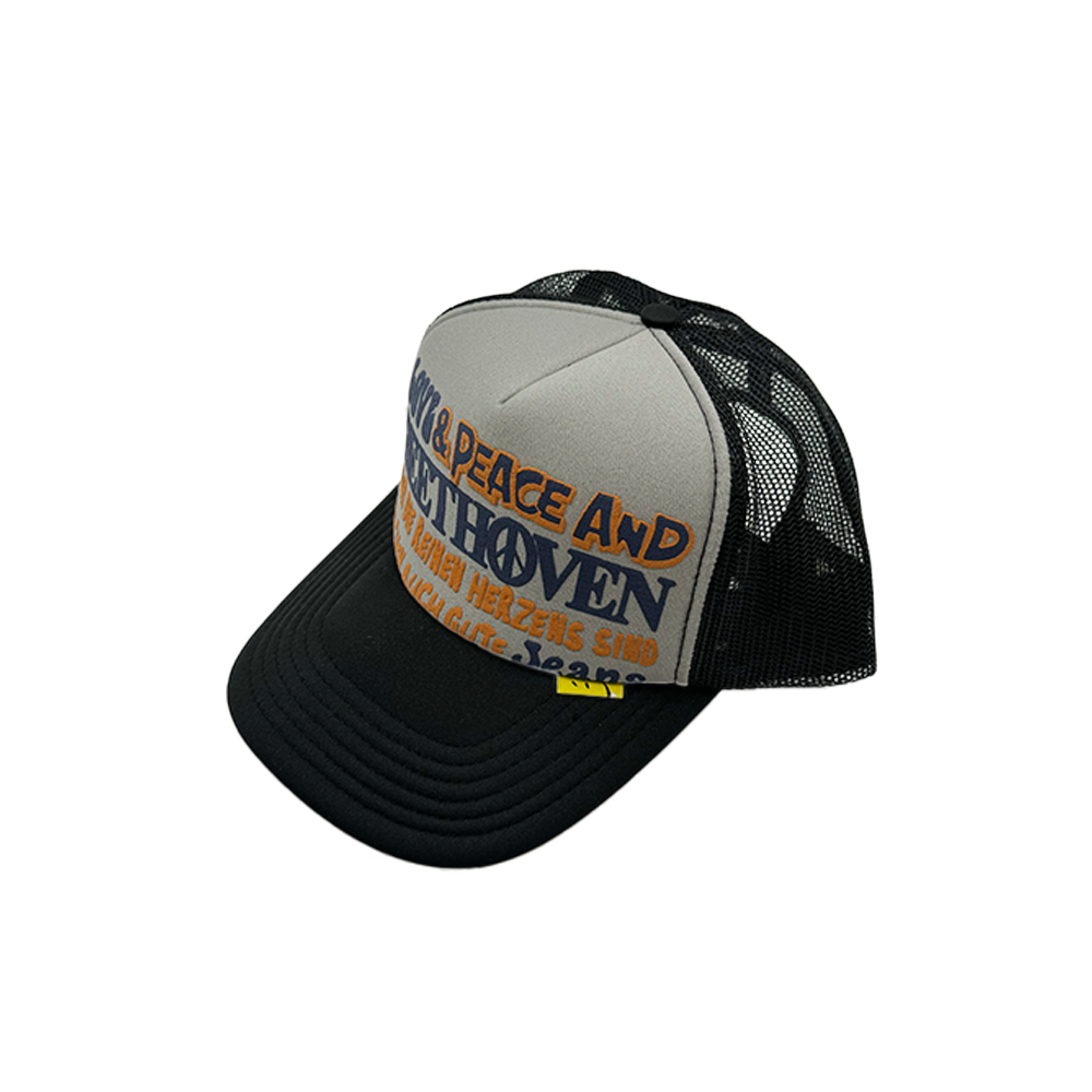 Kapital Love & Peace And Beethoven Track Cap 'Grey/Black'