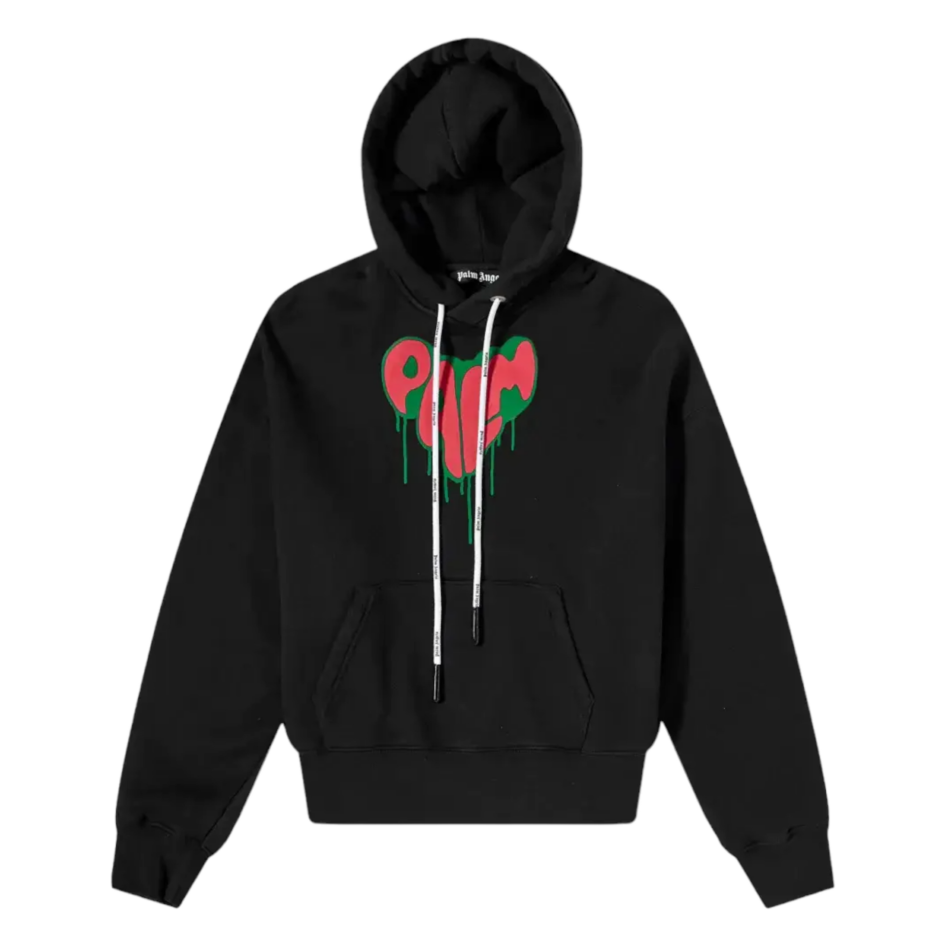Palm Angels Spray Heart Hoodie 'Black Red Green' – The Gallery Boutique
