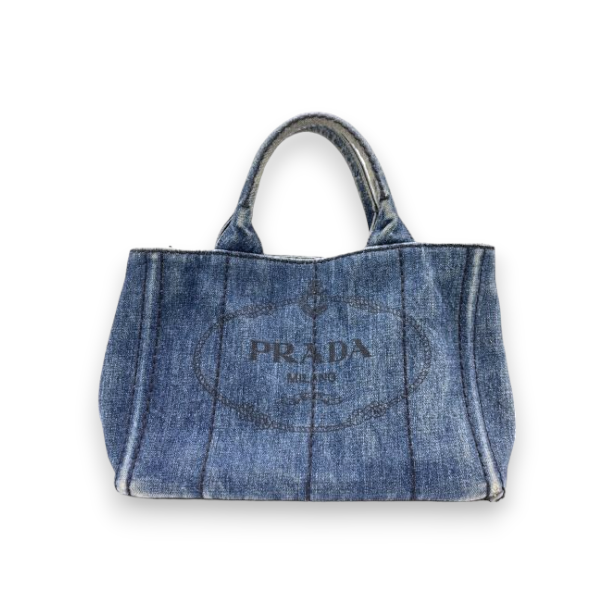 Prada Canapa Denim Tote Bag