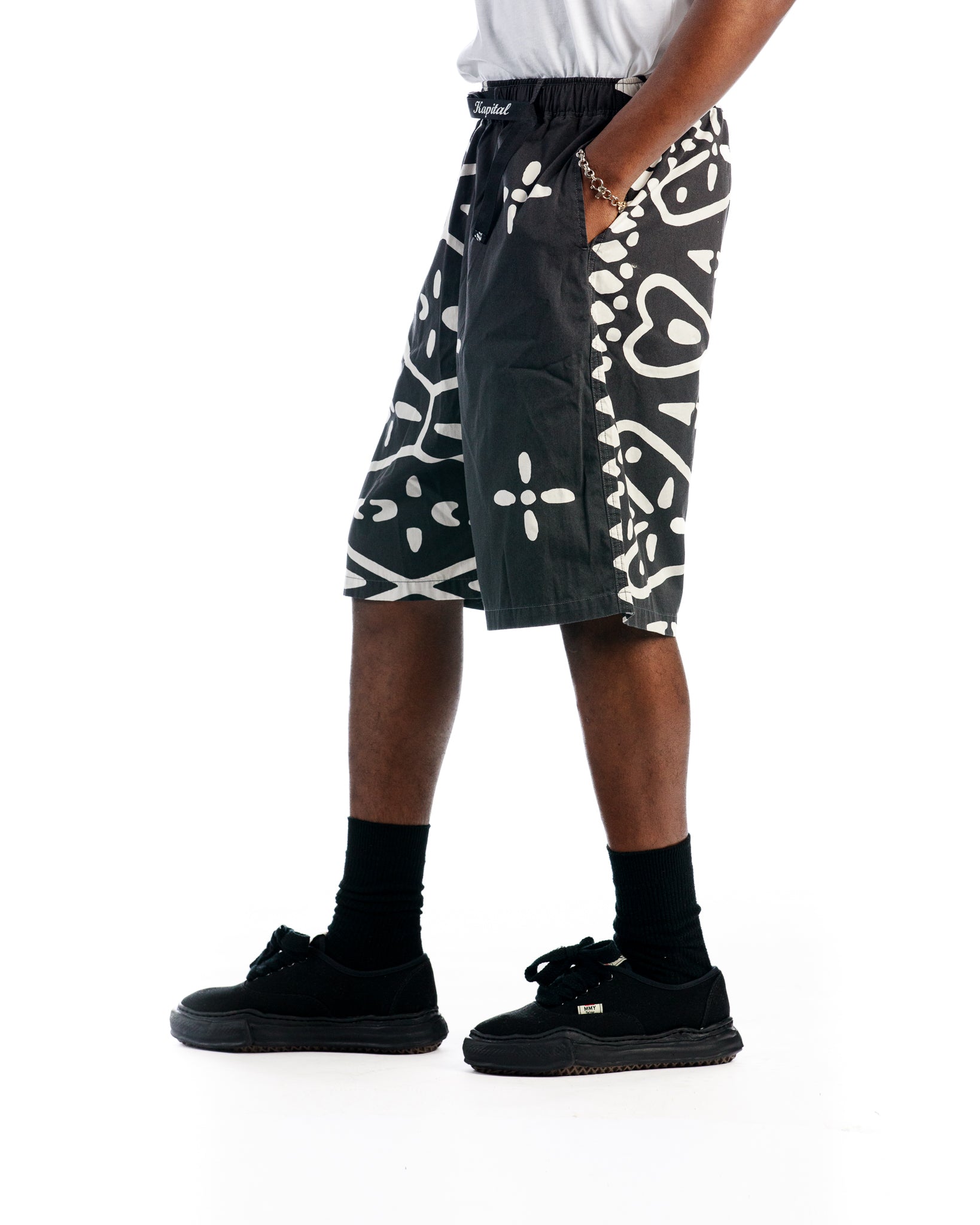 Kapital Humongo Cross Burberry Easy Shorts 'Black'