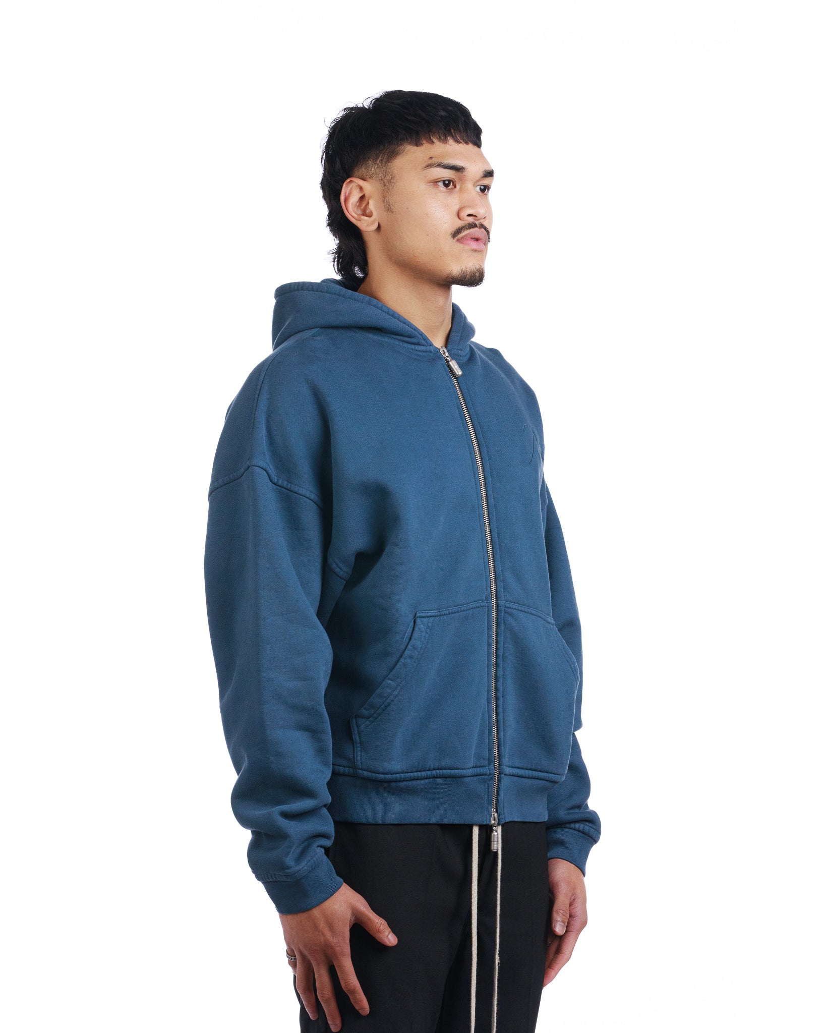 Zip discount hoodie blue