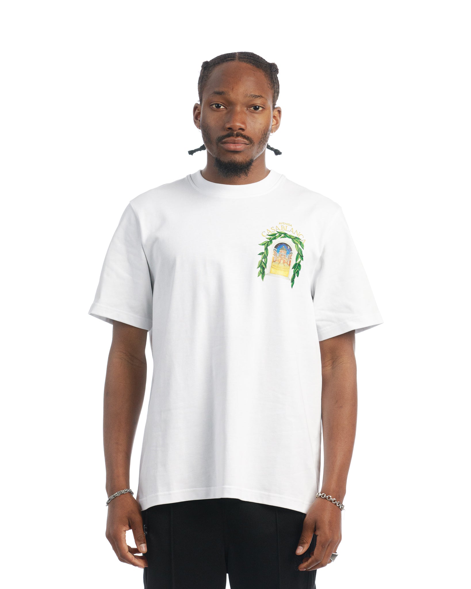 Casablanca Avenida T-Shirt 'White' – The Gallery Boutique