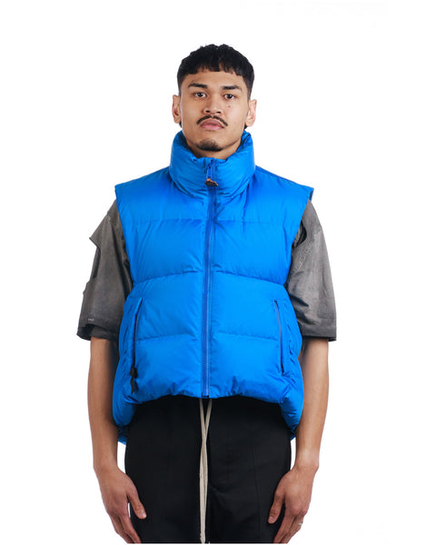 Kapital Ripstop Nylon Down Burger-Keel Vest 'Blue'