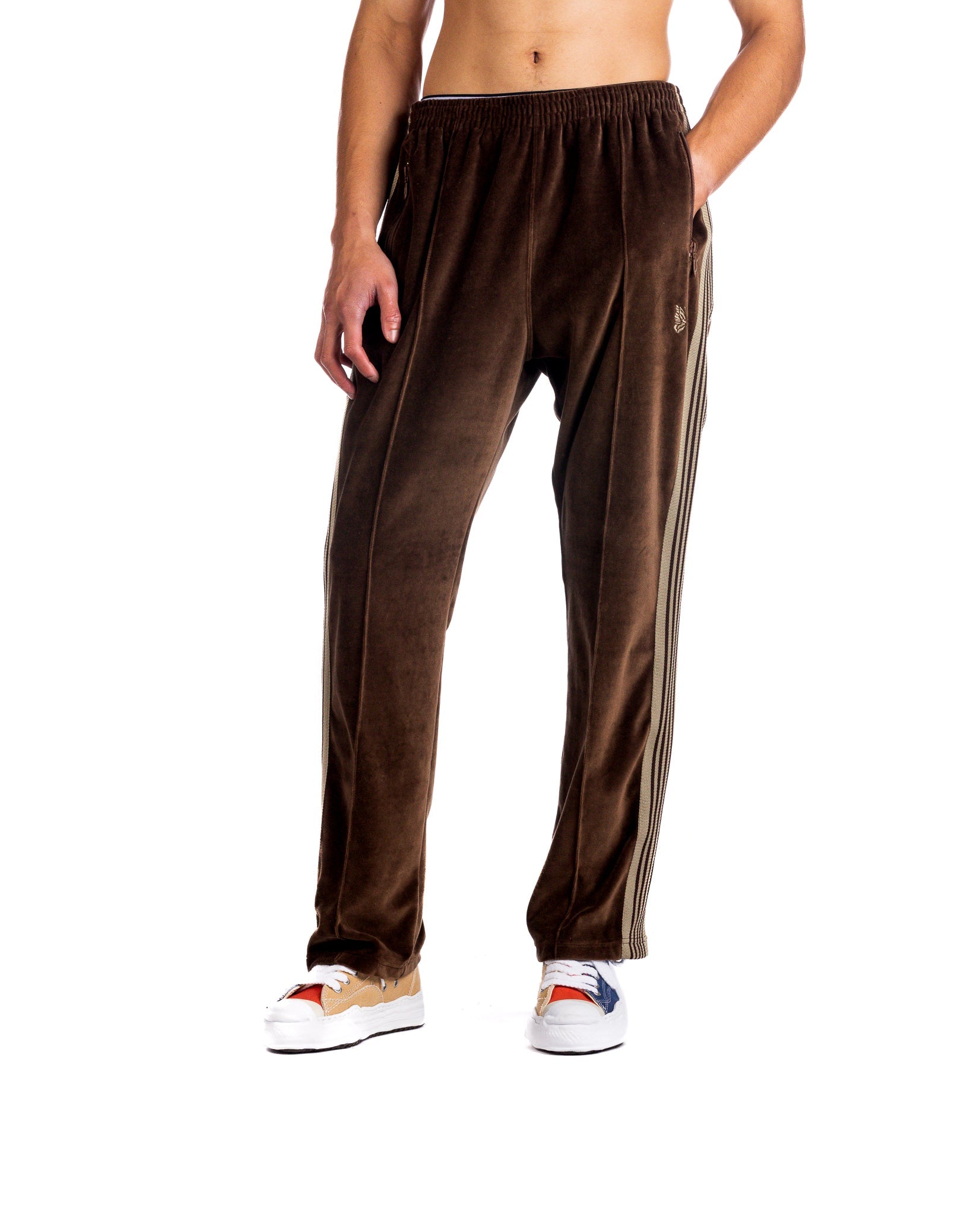 Needles Track Pants Narrow Velour 'Brown/Beige' – The Gallery Boutique