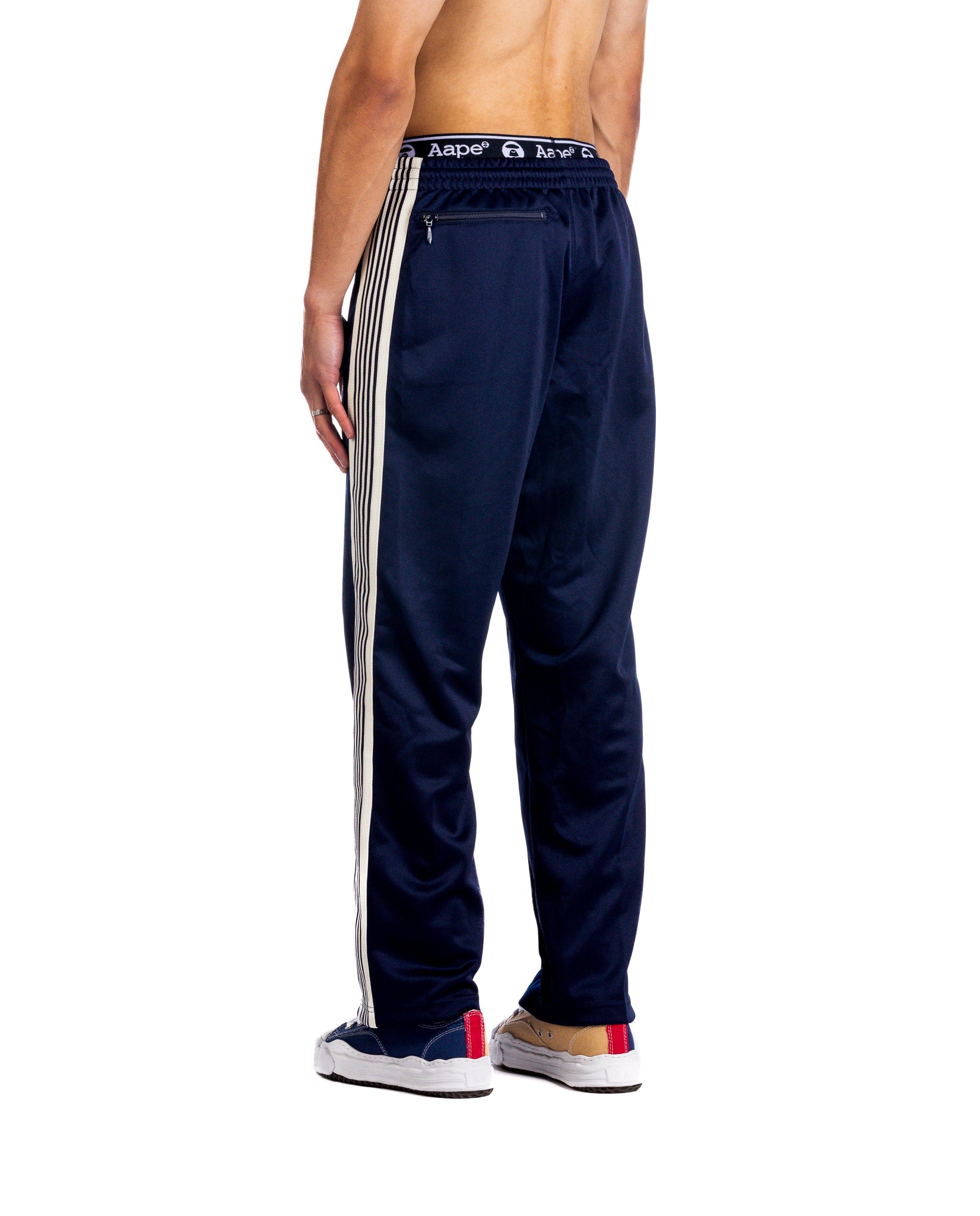 Needles Track Pants Poly Smooth 'Navy Blue/White' Exclusive